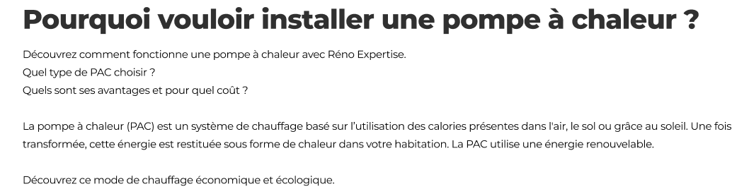 Pourquoi vouloir installer une pompe à chaleur ?