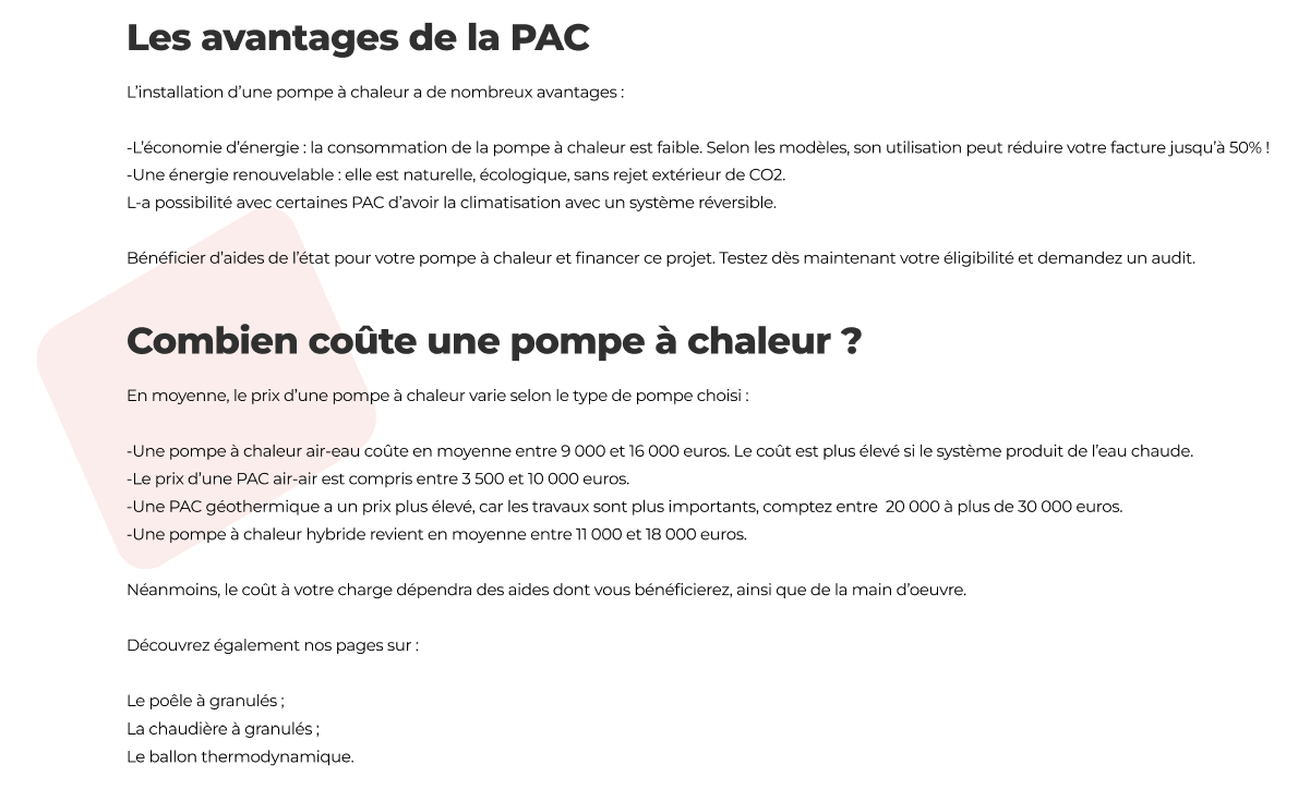 Combien coûte une pompe à chaleur ?